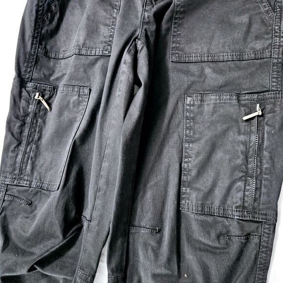 The Slim Crop Womens Crop Pants Black Size 0 Cotton Blend Stretch Button Zip - Picture 11 of 12